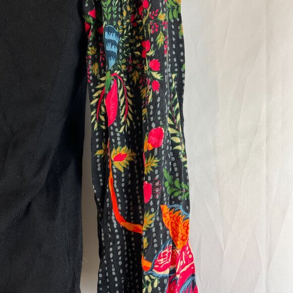 Blink London Top XXS Black Bodice Long Multi-Colored Sleeve Knit - Picture 9 of 10